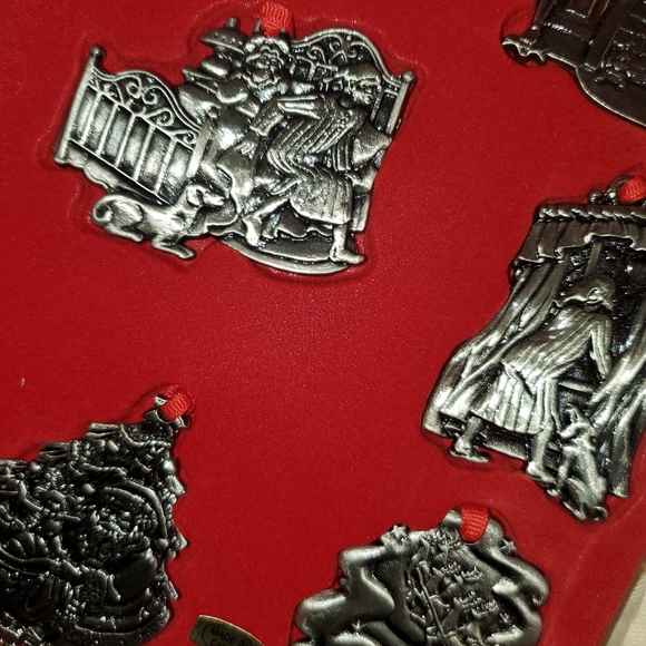 PEWTER ornament set of 9. Twas the night before xmas - Picture 2 of 8